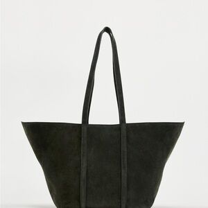 Zara real suede tote bag